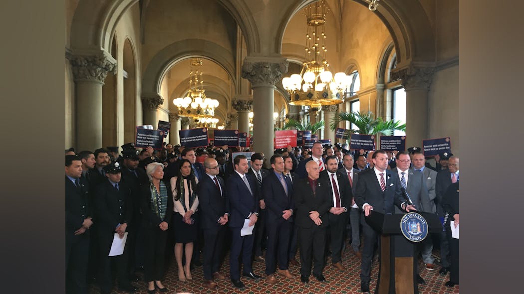 Firefighters went to Albany last week to present their case. Firefighters went to Albany last week to present their case.