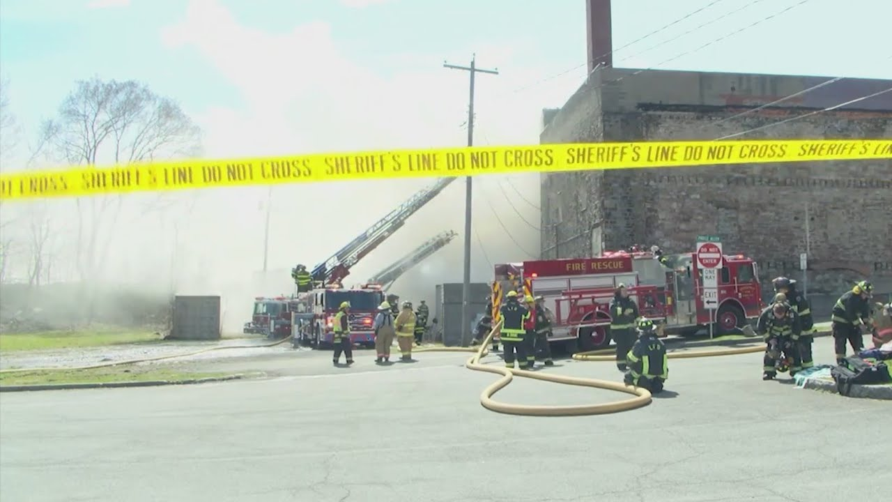 Firefighters Battle Fire at Medina NY Carpet Store Firehouse