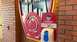 Sunscreen dispensers at the FDNY Fire Academy. Sunscreen dispensers also are one of the initiatives now implemented at the Fort Worth, TX, Fire Department (FWFD). Sunscreen dispensers at the FDNY Fire Academy. Sunscreen dispensers also are one of the initiatives now implemented at the Fort Worth, TX, Fire Department (FWFD).