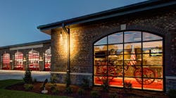 Large windows make the lobby-museum of the Sumter, SC, Fire Department headquarters station highly visible and inviting to the community. Large windows make the lobby-museum of the Sumter, SC, Fire Department headquarters station highly visible and inviting to the community.