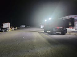 Scene lighting aids driving a high-water vehicle as well as water operations around it. Scene lighting aids driving a high-water vehicle as well as water operations around it.