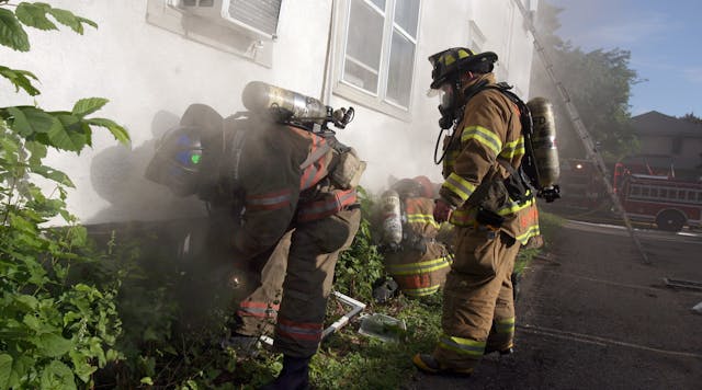 The small, usually heavy-duty or glass block windows of residential basements can restrict access to a fire in the basement and cause a ventilation problem, which can produce limited or zero visibility.