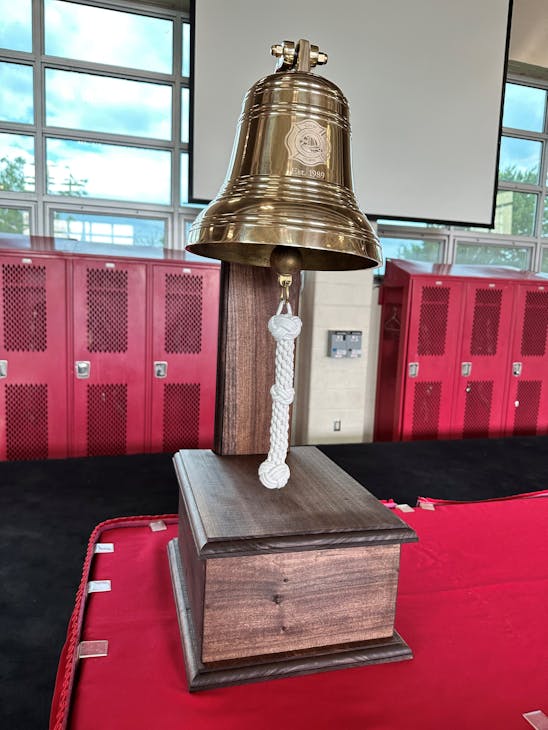 The fire program dedicated a bell that will be used by future firefighter recruit classes on Saturday. The fire program dedicated a bell that will be used by future firefighter recruit classes on Saturday.