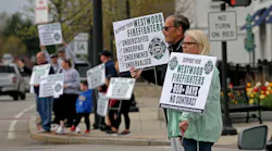 Family and residents showed support for firefighrters.