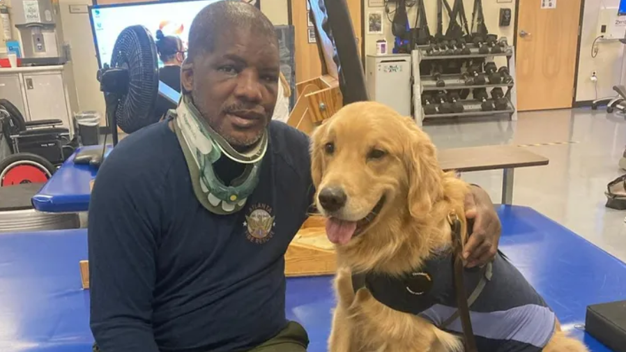 Atlanta Fire Department Lt. Mark Quick was off-duty when he was struck by a car while helping at an accident.