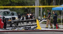 One person onboard a single-engine plane died after the aircraft crashed and burned in Hollywood, Florida on May 17, 2023, according to authorities. One person onboard a single-engine plane died after the aircraft crashed and burned in Hollywood, Florida on May 17, 2023, according to authorities.