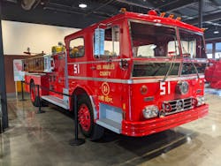 Engine 51 from the TV show &apos;Emergency&apos; is on display at the Los Angeles County Fire Museum.