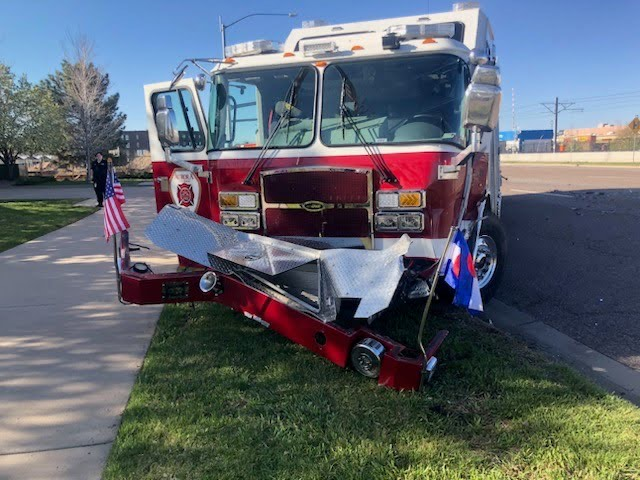 The crash occurred in front of a fire station.