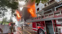 Charlotte firefighters battled the massive blaze that destroyed Ladder 2's rig.