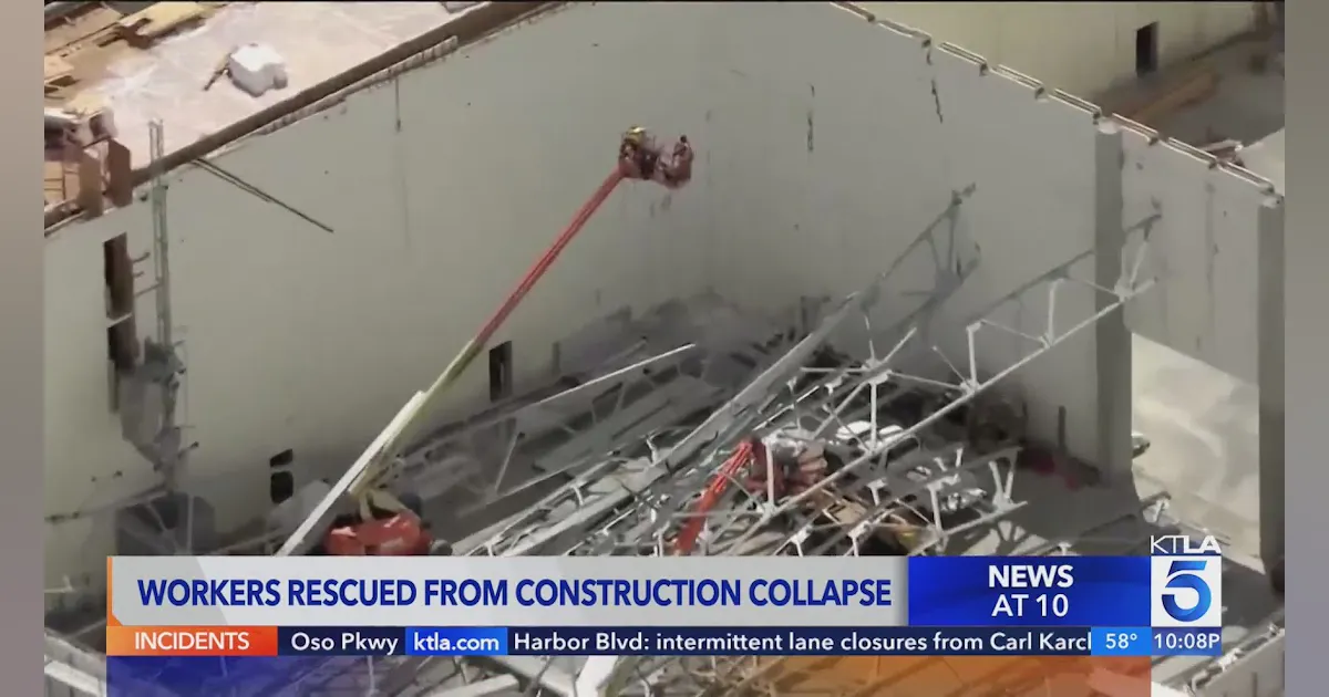 Six Hurt in Construction Site Collapse Beside Glendale, CA Fire Station ...