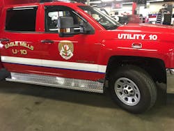 This vehicle was stolen from Eagle Mills Fire Department.