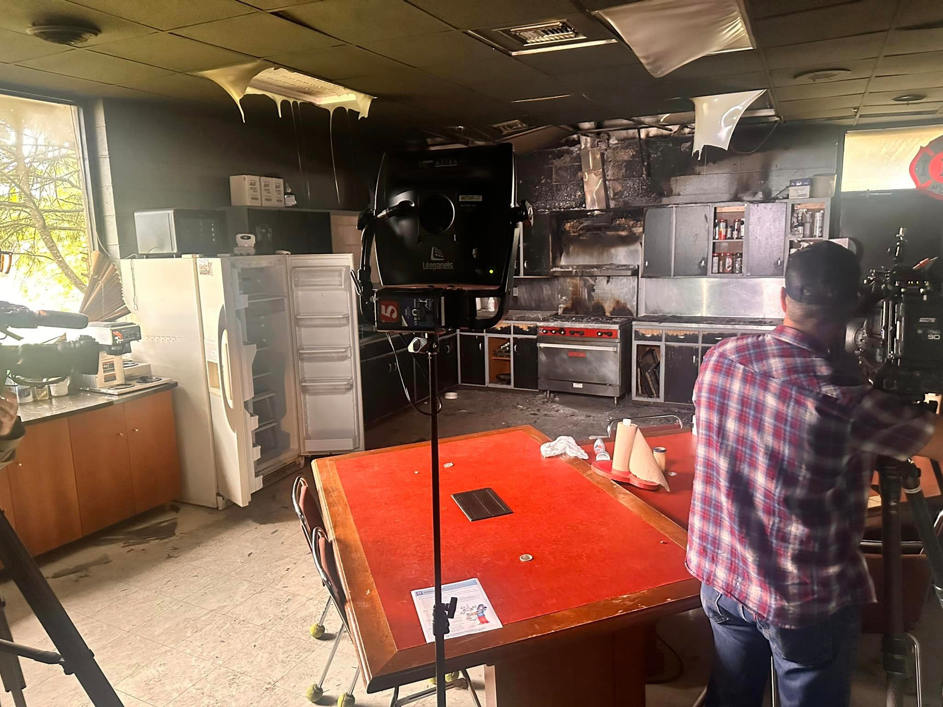 Firefighters dashed out to respond and returned to this.