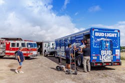 In Texas, the donations of emergency drinking water will be made to 34 volunteer fire departments including Cisco Fire Department, Church Hill Fire Department, Hico Fire Department, Hilltop Lakes Fire Department, Oakland Fire Department, and Rossville Fire Department. In Texas, the donations of emergency drinking water will be made to 34 volunteer fire departments including Cisco Fire Department, Church Hill Fire Department, Hico Fire Department, Hilltop Lakes Fire Department, Oakland Fire Department, and Rossville Fire Department.