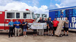 Anheuser-Busch and the NVFC delivered water to the Rossville, TX, Volunteer Fire Department.