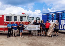 Anheuser-Busch and the NVFC delivered water to the Rossville, TX, Volunteer Fire Department. Anheuser-Busch and the NVFC delivered water to the Rossville, TX, Volunteer Fire Department.