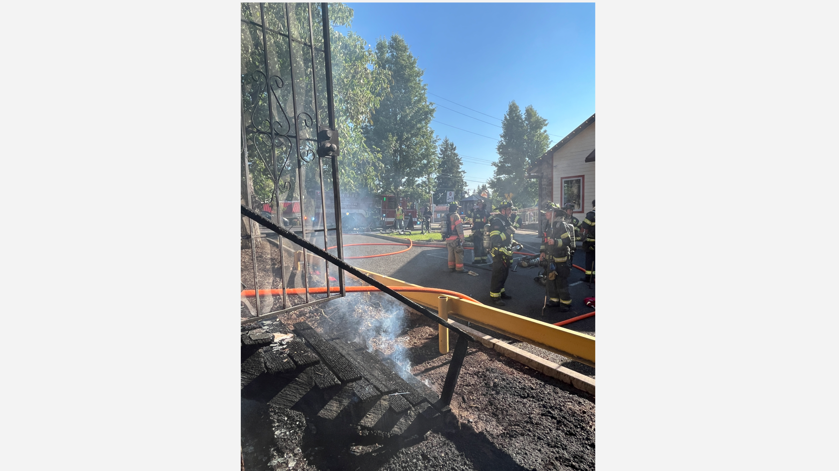 A commercial building fire was tackled by Clackamas firefighters.