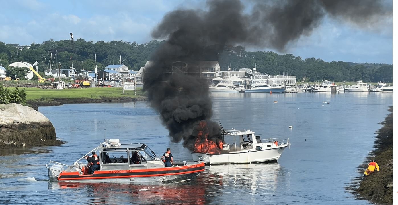 Gloucester firefighters were able to pull the two people from the water, and they were transported to area hospitals for what are believed to be non-life threatening injuries.