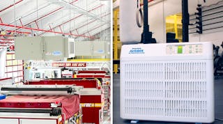 AirHAWK Air Purification Systems, by MagneGrip, allows firefighters to breathe clean air by eliminating airborne contaminants from inside the fire station
