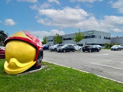One of the two large MSA Gallet F1XF helmets located in Chatillon-sur-Charlaronne.