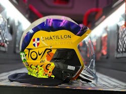 MSA Safety designed and manufactured special edition helmets to mark this occasion. MSA Safety designed and manufactured special edition helmets to mark this occasion.