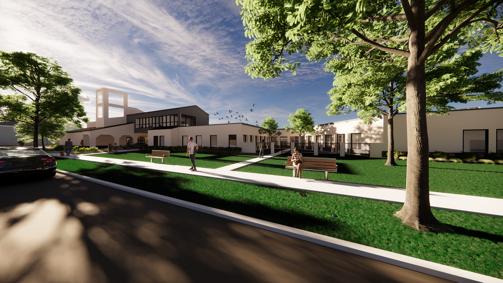 NANO rendering of the new New Orleans Fire Department headquarters.