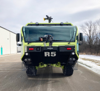 The Cherry Capital Airport took delivery of an Oshkosh Striker 4x4 ARFF vehicle last year.