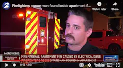 An unconscious man was rescued from an apartment fire Wednesday night in northwest Houston, according to the Harris County Fire Marshal's Office.