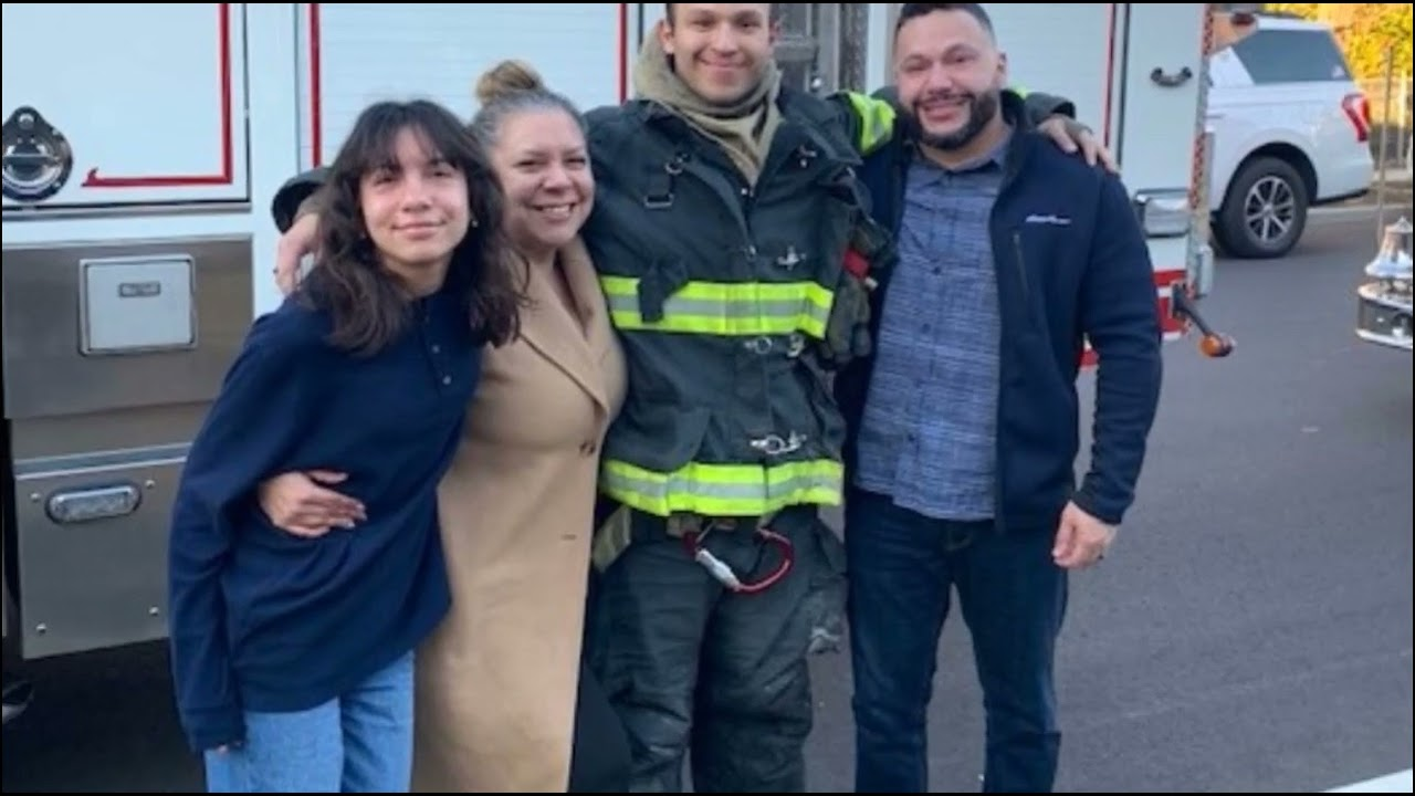 The Lynbrook Fire Department told the family of Andrew Gonzalez they were there to receive an award in his absence. Instead, they surprised them with their son's return after a 10-month deployment in Qatar.