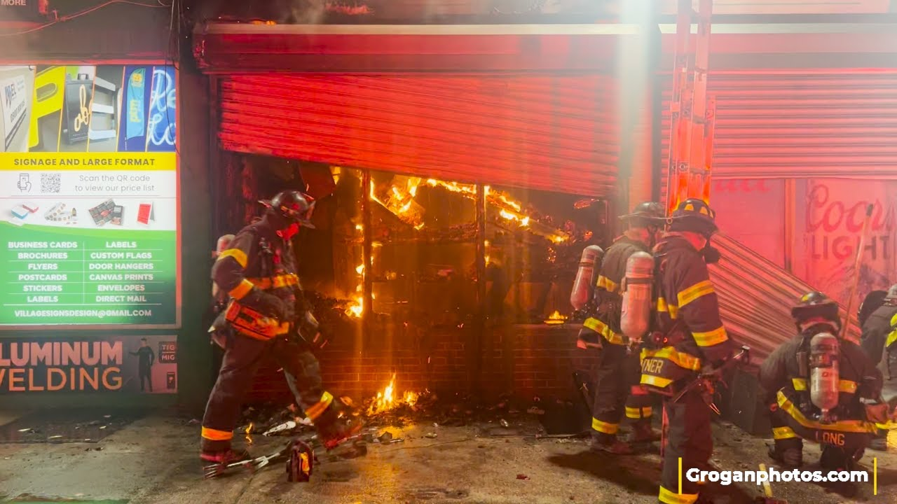 Watch: FDNY Firefighters Battle 3-Alarm Commercial Fire in Queens ...