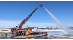Acceptance testing of a new aerial apparatus should include operational performance of the aerial device, pump and waterway both at the factory as well as during the factory orientation training after delivery to the department.