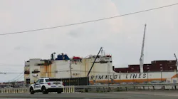 The fire aboard the ship where two Newark, NJ were killed was declared out Tuesday.