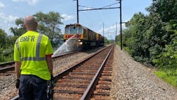 A number of Lancaster County fire departments were called out as work trains sparked a series of brush fires. A number of Lancaster County fire departments were called out as work trains sparked a series of brush fires.