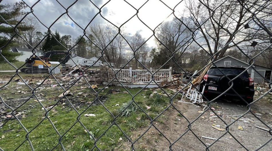 A house at 71 Pleasant St. in Berlin exploded Friday, April 14, 2023, killing Judith Judy Christensen, 79, of Berlin. Her daughter, who has not been identified, was hurt and hospitalized but authorities said her injuries are not life threatening. The remains of the house, seen here on Saturday, April 15, are surrounded by a fence and flowers have been left in remembrance.