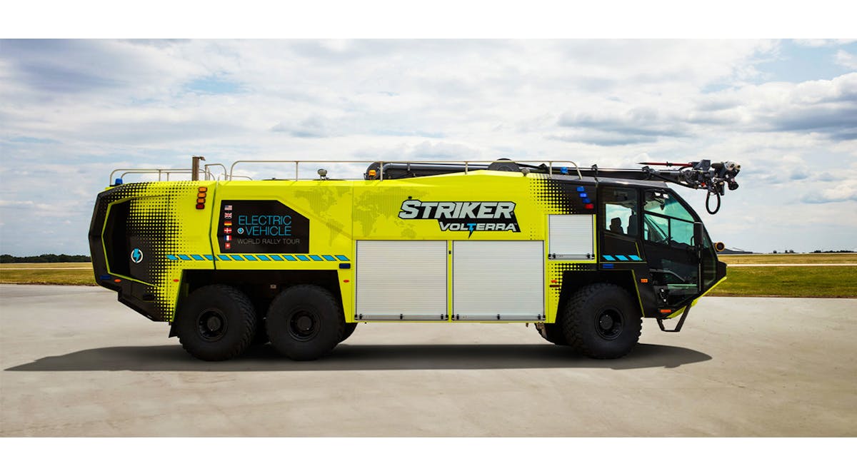 The Striker Volterra 6x6 comes equipped with an Oshkosh patented hybrid-electric drivetrain, featuring an electro-mechanical infinitely variable transmission.