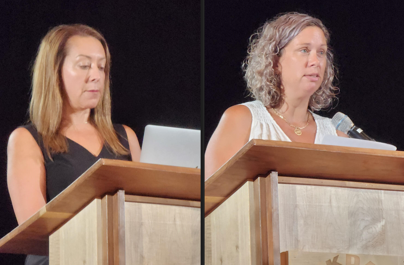 Celeste Flynn (left) and Sara Laird.