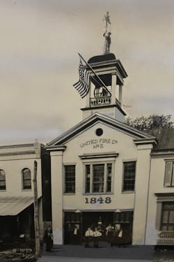 The “Swamp Bell,” which was used to summon members to respond to a fire, has remained throughout the decades. A new “Johnny Swamper” weather vane replaced the original in 2019. The “Swamp Bell,” which was used to summon members to respond to a fire, has remained throughout the decades. A new “Johnny Swamper” weather vane replaced the original in 2019.