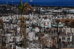 The historic town of Lahaina was destroyed by the raging wildfire. The historic town of Lahaina was destroyed by the raging wildfire.