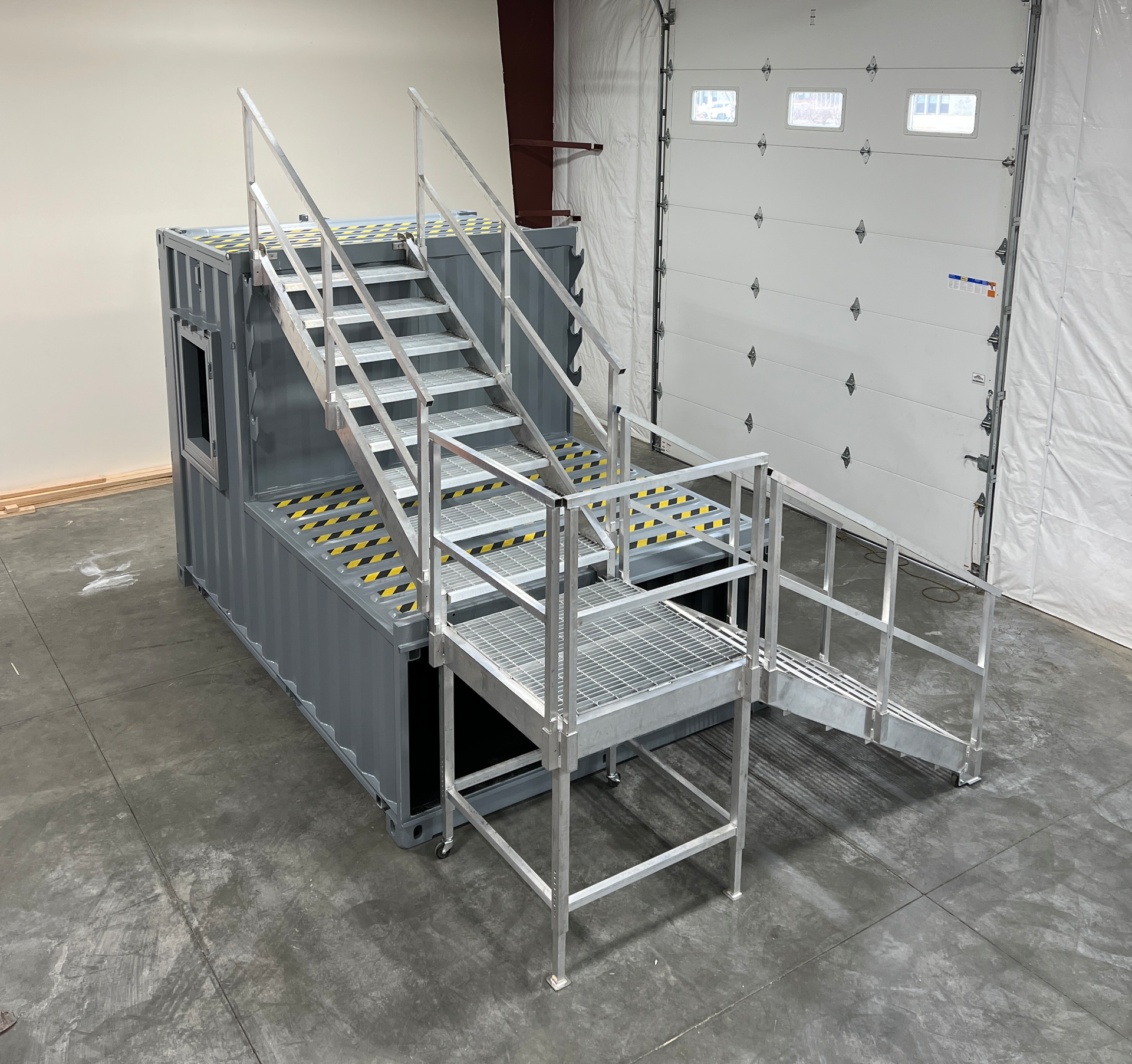 Taylor'd Systems has developed a removable aluminum staircase system with a 90-degree turn, offering firefighters the opportunity to practice stairwell rescues, hose line deployments, and other essential maneuvers.