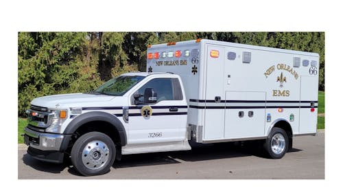 New Orleans Emergency Medical Services was the first customer to take delivery of a Horton ambulance with the all new MBrace safety system.
