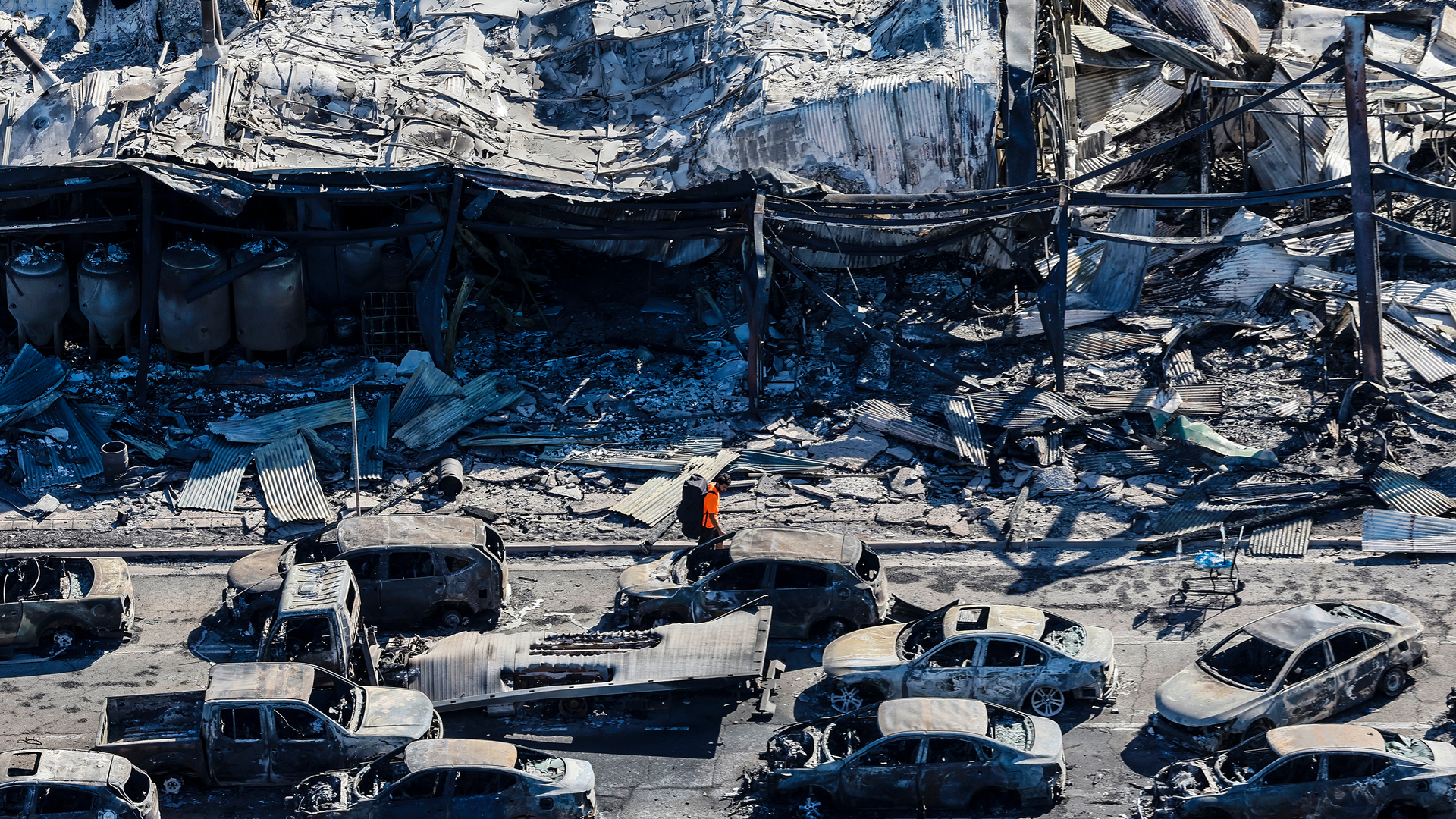 The aftermath of the devastating Maui wildfire is seen on Lahaina's Front Street on Aug. 11, 2023.