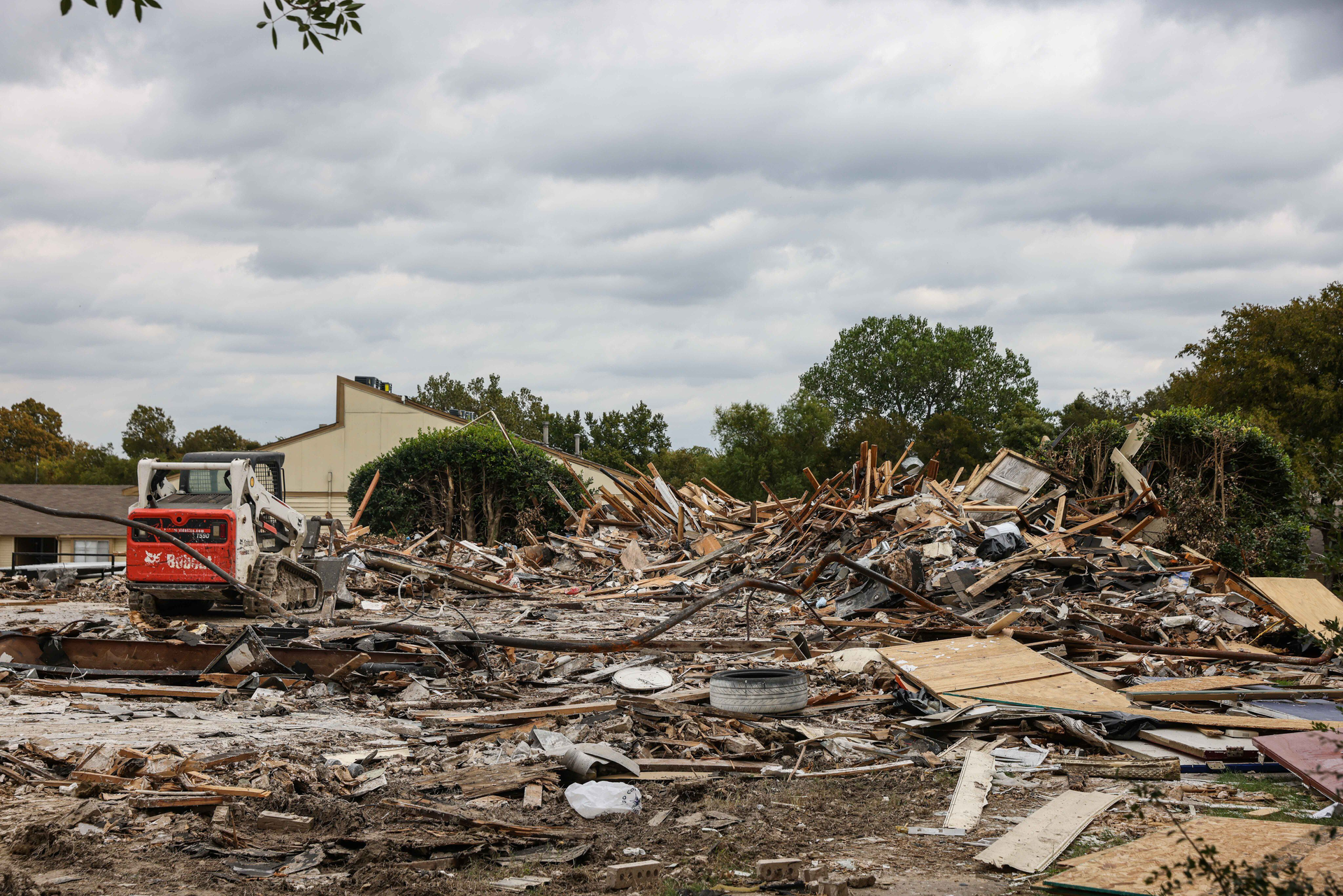 Debris is removed out of the area.
