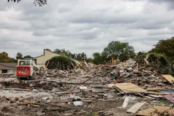 Debris is removed out of the area.