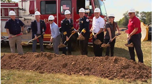 The ceremony on Monday afternoon marked the start of an ambitious plan to replace all four of Middletown&rsquo;s outdated fire stations over the next two years.