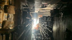 Lateral and vertical spread are concerns in these types of occupancies. Note the tin ceiling that’s installed above the drop-tile ceiling in this store. Lateral and vertical spread are concerns in these types of occupancies. Note the tin ceiling that’s installed above the drop-tile ceiling in this store.