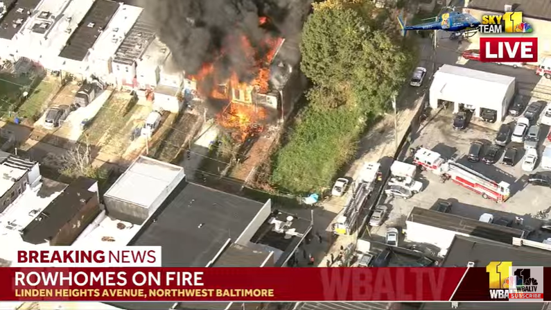 Baltimore Rowhome Fire Mayday Called