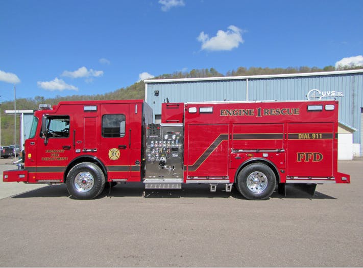 Fremont, OH, Fire Department&rsquo;s new 4 Guys Fire Trucks rescue-pumper.