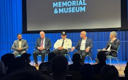 Noah Rauch (r.), senior vice president of Education &amp; Public Programs at the museum moderated a panel discussion with (from l.) former FDNY Chief Marine Engineer Gulmar Parga, U.S. Coast Guard Safety &amp; Security Division Chief John Hillin, NY Waterway Capt. Richard Thornton and Boatlift Director Eddie Rosenstein.