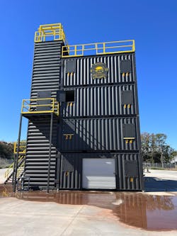 What sets the four-story tower apart is the intentional design to represent some of the tallest buildings in Midwest City. What sets the four-story tower apart is the intentional design to represent some of the tallest buildings in Midwest City.