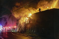 firefighters Naugatuck, Connecticut vacant mill fire