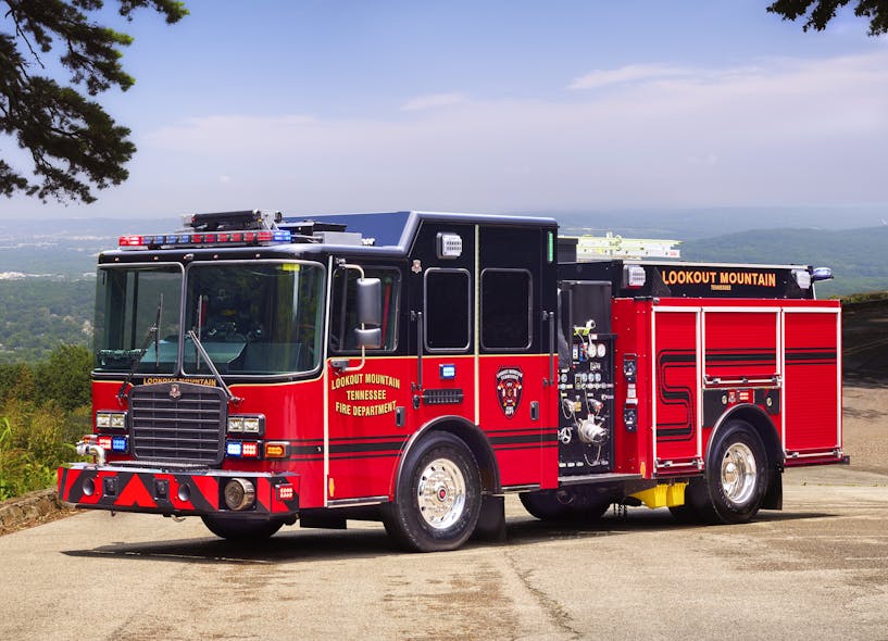The Lookout Mountain, Tennessee, Fire Department took delivery of this pumper that&apos;s powered by a Cummins L9 engine and an Allison 3000 EVS transmission.